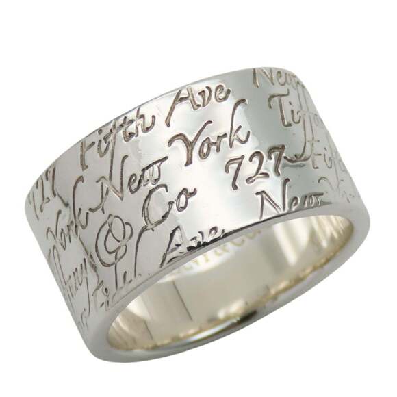 Tiffany & Co. Notes Wide New York Ring SV925 approximately 8.0g silver wo...